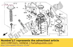 zuigercomp., vacuüm van Honda, met onderdeel nummer 16111MFC621, bestel je hier online: