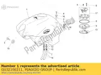 GU32100211, Piaggio Group, tanque de combustible rojo moto-guzzi breva ie 750 2003, Nuevo