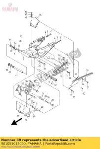 yamaha 901051015000 perno, brida - Lado inferior