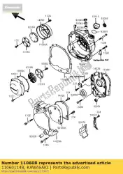 Here you can order the gasket,clutch cover from Kawasaki, with part number 110601148: