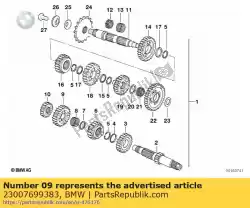 Here you can order the gear wheel 5th gear - 24 z            from BMW, with part number 23007699383: