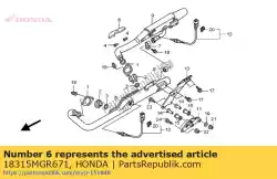Aqui você pode pedir o protetor, rr. Ex. Em Honda , com o número da peça 18315MGR671: