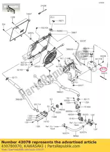 Kawasaki 430780070 reservoir - Onderkant