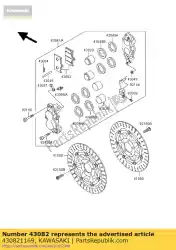 Here you can order the pad-assy-brake from Kawasaki, with part number 430821169: