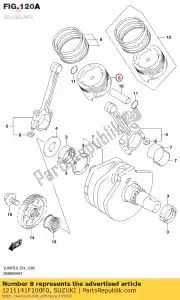 suzuki 1211141F100F0 pistone, os 0,5 - Il fondo