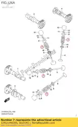 Ici, vous pouvez commander le ressort, soupape auprès de Suzuki , avec le numéro de pièce 1292106G00: