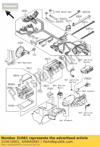 Kawasaki 210610001 retificador - Lado inferior