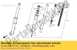 Aqui você pode pedir o anel, volta em Honda , com o número da peça 51412GF5731: