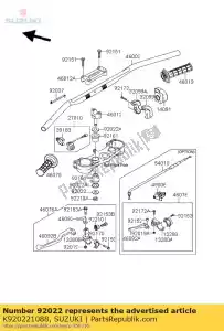 suzuki K920221088 arruela, 10,2x28x - Lado inferior