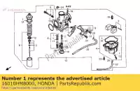 16010HM8000, Honda, jogo de gaxeta honda trx250ex sporttrax sportrax trx250x 250 , Novo