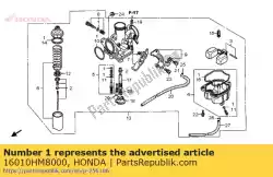 Tutaj możesz zamówić zestaw uszczelek od Honda , z numerem części 16010HM8000: