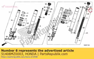 honda 51408MZ0003 korek, gniazdo spr??yny - Dół