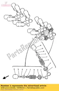 yamaha 3HE121110100 válvula de admisión - Lado inferior