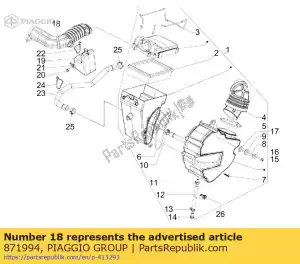 Piaggio Group 871994 aanzuigslang - Onderkant