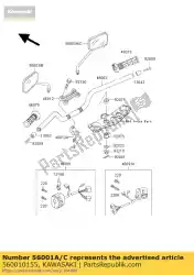 spiegelend, rechts zr1200a7f van Kawasaki, met onderdeel nummer 560010155, bestel je hier online: