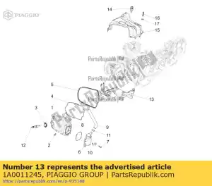 Piaggio Group 1A0011245 uitlaat zijkap - Onderkant