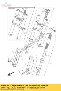 yamaha 4FPF34111000 corrida, bola 1 - Lado inferior