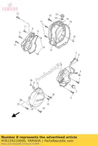 yamaha 4YR154210000 tapa, cárter 2 - Lado inferior
