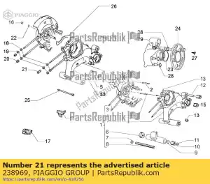 Piaggio Group 238969 nuez - Lado inferior