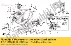 Aquí puede pedir estera, lado del tanque de combustible de Honda , con el número de pieza 17515MFGD00: