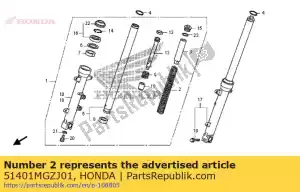 Honda 51401MGZJ01 primavera, fr. garfo - Lado inferior