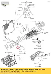 kawasaki 391920100 pipe-eau zx600r9f - La partie au fond