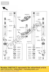 Here you can order the damper-assy,fork,rh,m. Br er650 from Kawasaki, with part number 440710259793: