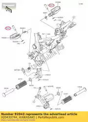 Here you can order the pin,10x35 from Kawasaki, with part number 920430744: