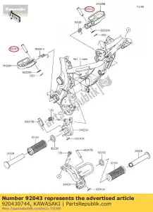 Kawasaki 920430744 pin,10x35 - Bottom side