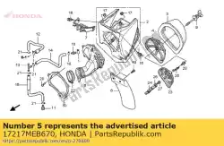 Here you can order the plate, air cleaner case f from Honda, with part number 17217MEB670: