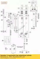 91410101S, KTM, veer 4,2n / mm set d = 4,9mm husqvarna ktm  exc sx xc xcf 125 150 250 300 350 450 500 501 2015 2016 2017 2018 2019 2020 2021 2022, Nieuw