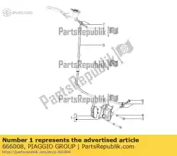 Here you can order the brake hydraulic pin from Piaggio Group, with part number 666008: