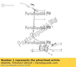 Piaggio Group 666008 brake hydraulic pin - Bottom side