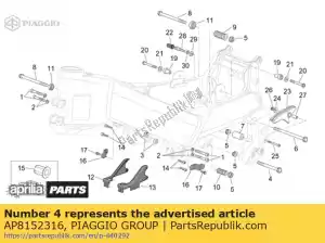 Piaggio Group AP8152316 tornillo con brida m10x75 - Lado inferior