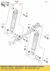 Here you can order the shockabsorber,fr,c. L. Gre kvf75 from Kawasaki, with part number 45014037546W: