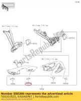 550201823, Kawasaki, 01 guardia, impugnatura, rr, lh kawasaki  1000 2017 2018 2019 2020 2021, Nuovo