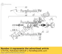 179754, Piaggio Group, palier ape piaggio vespa zapc80000 50 1997 1998 1999 2000 2001 2002 2003 2004 2005 2006 2007 2008, Nouveau