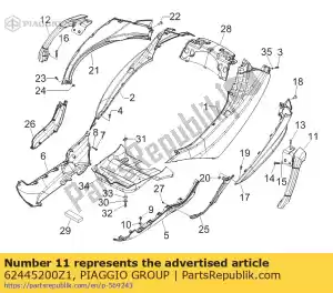 Piaggio Group 62445200Z1 linker passagiershandgreep - Onderkant