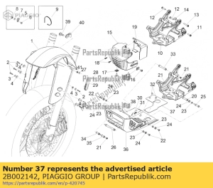 aprilia 2B002142 schutz - Unterseite