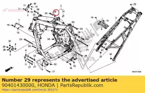 Honda 90401430000 washer, 10.2mm - Bottom side