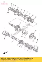 4U8171310000, Yamaha, ingranaggio, 3o pignone yamaha fz xj 600, Nuovo