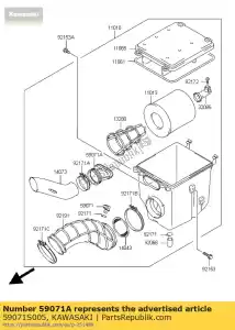 Kawasaki 59071S005 joint,inlet - Bottom side