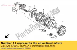 Here you can order the no description available at the moment from Honda, with part number 23122149000: