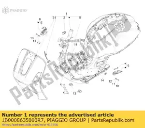 Piaggio Group 1B0008635000R7 geverfd lichaam met u.p. - Onderkant