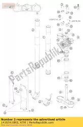 vorkpoot r / s wp48 sm + smr 05 van KTM, met onderdeel nummer 14187A18RS, bestel je hier online: