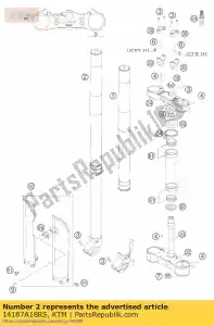 ktm 14187A18RS vorkpoot r / s wp48 sm + smr 05 - Onderkant