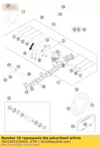 ktm 5841005104404 roda dentada traseira laranja 44-t - Lado inferior