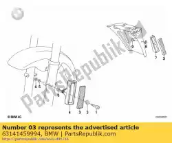 Here you can order the reflector, yellow from BMW, with part number 63141459994: