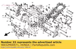 Ici, vous pouvez commander le clip, cadre auprès de Honda , avec le numéro de pièce 90652MERR71: