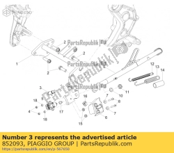 Aprilia 852093, Pin, OEM: Aprilia 852093